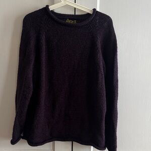 Women's Heather Purple Alpaca Rollneck Sweater